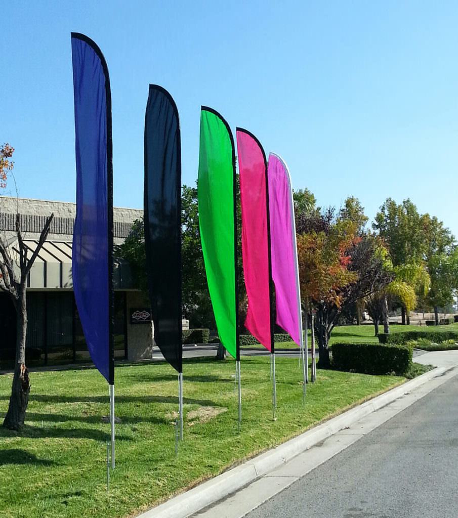 Checkered and Solid Color Feather Flags Advertising Banners FFN