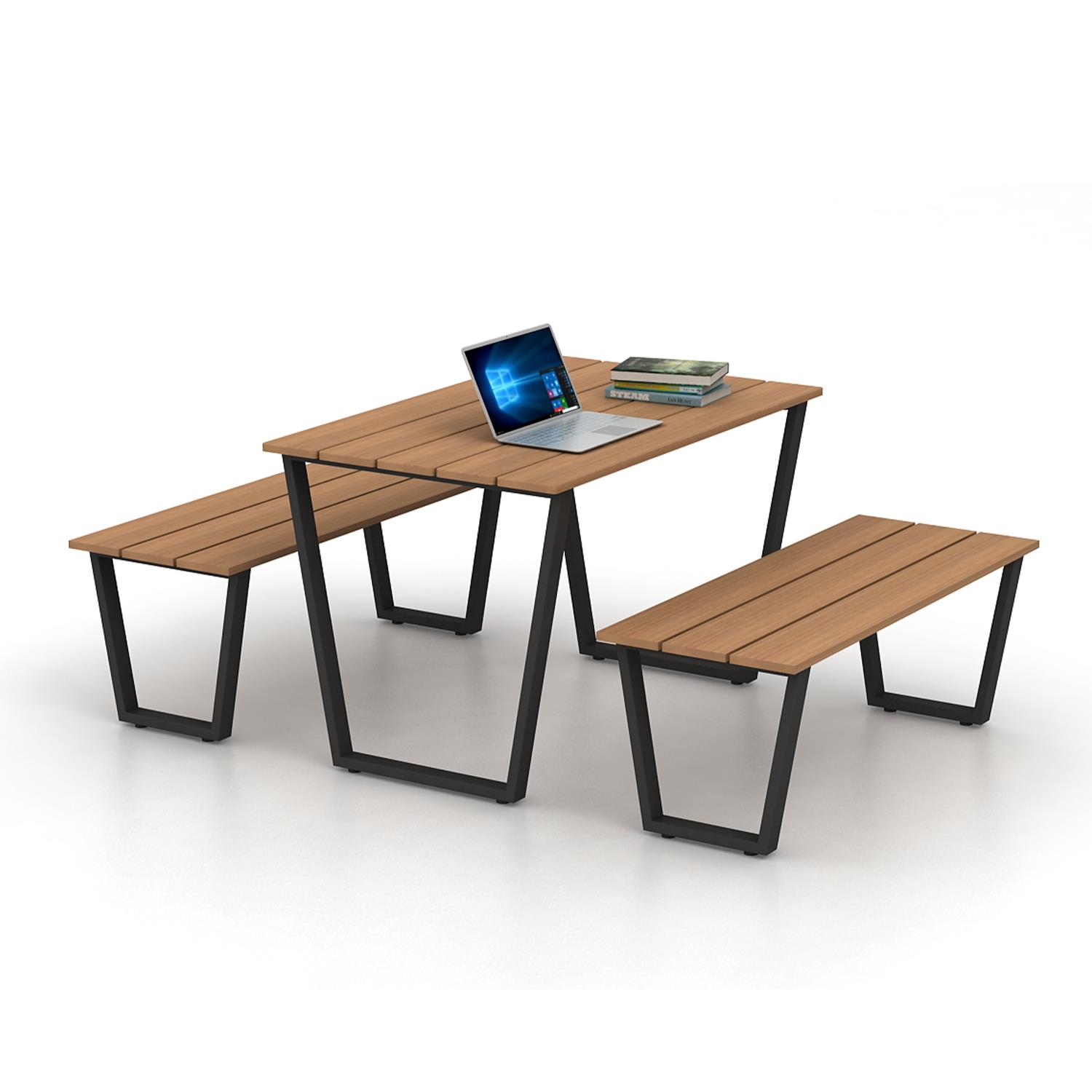 Loop High Table and Bench Featherlite Furniture
