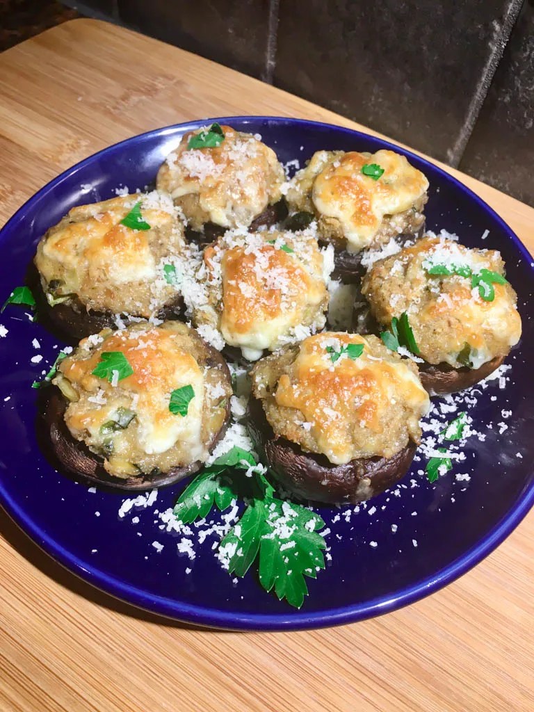 Simple Delicious Stuffed Mushrooms Olive Garden Copycat fed by sab