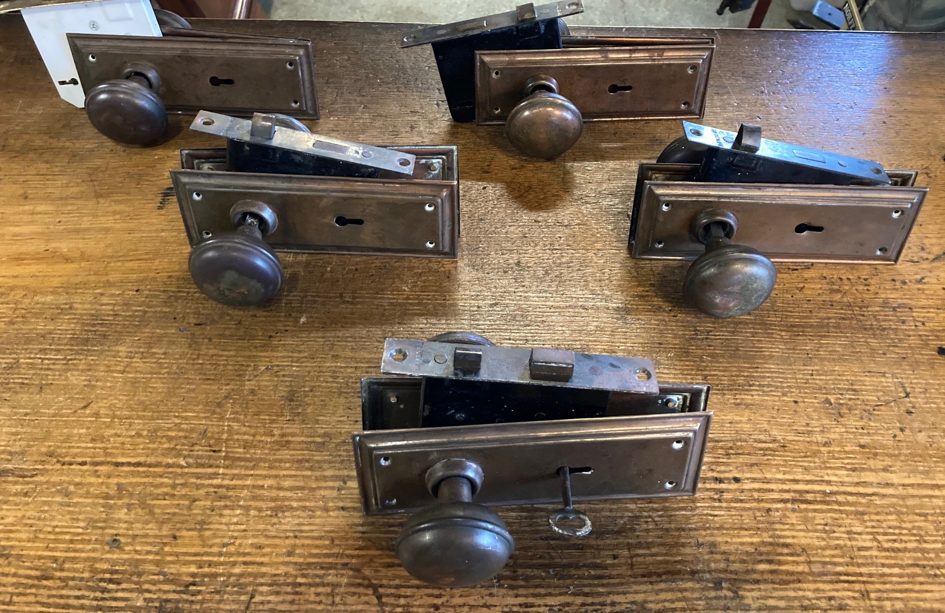 Florentine bronze door sets, 5 available, each set consists of 2