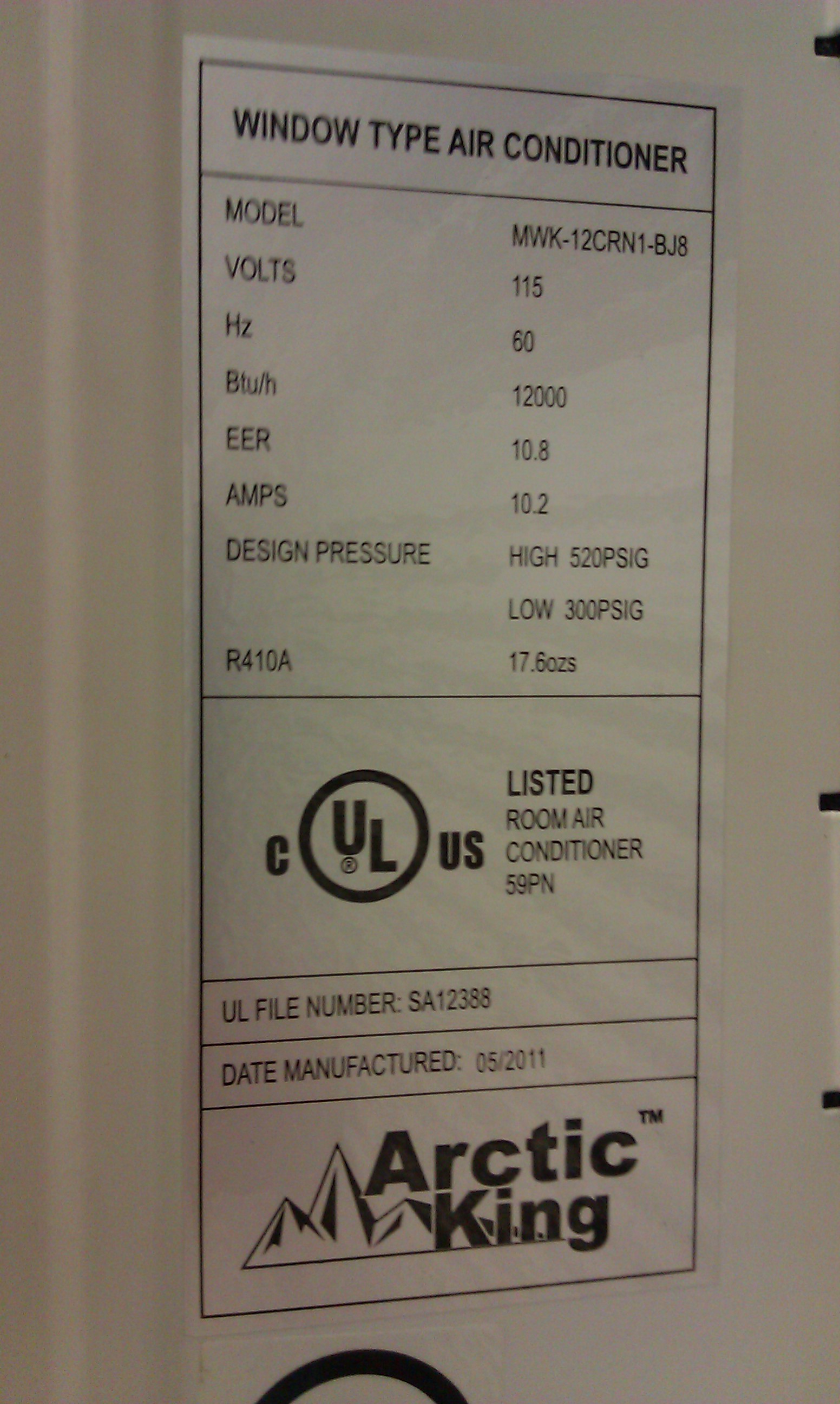 (10) BrandNew 12,000 BTU Energy Star Window Air ConditionerOnly 219.