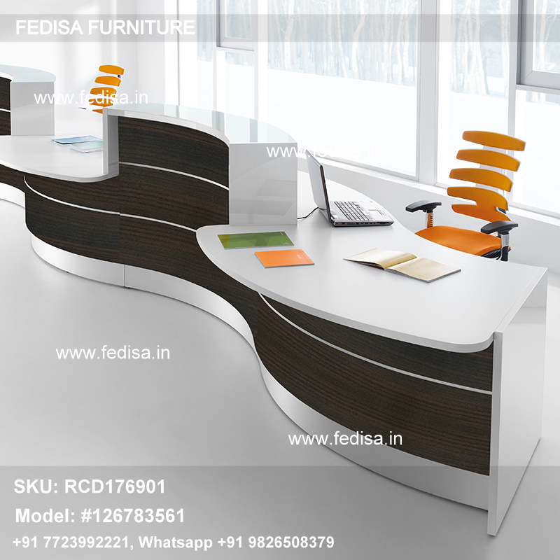 L Shape Reception Table Executive Reception Desk Chrome Reception Desk