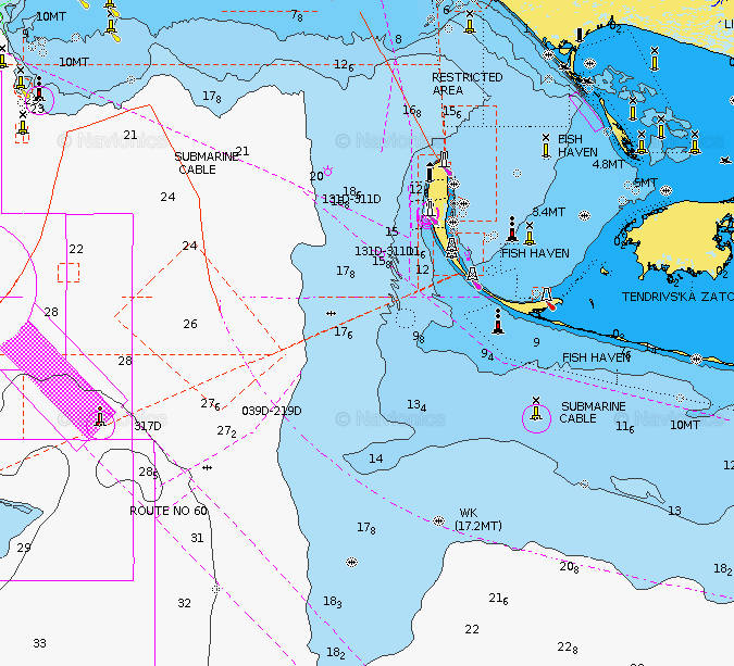 Карта черного моря с глубинами