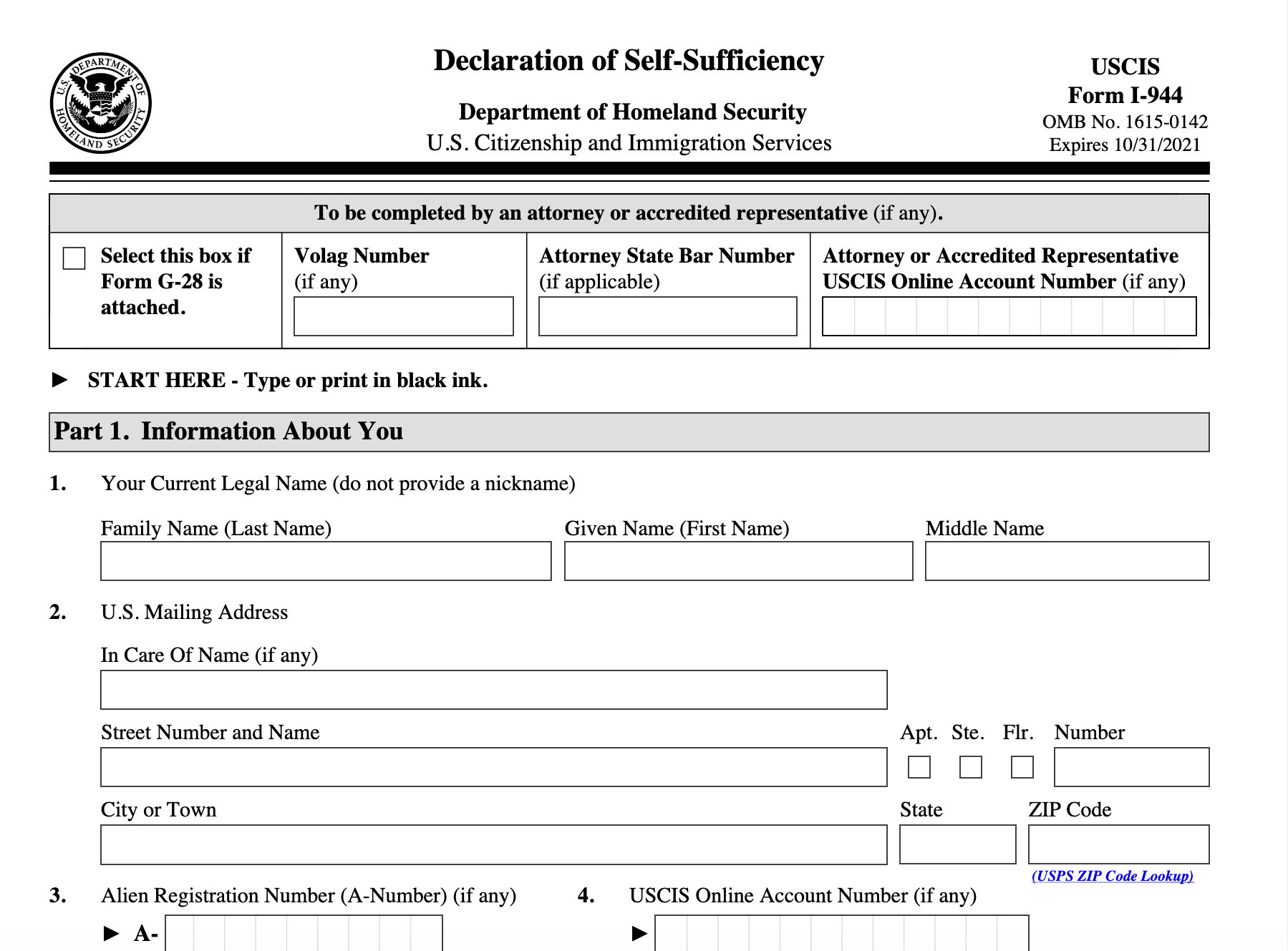 Form I944 2 Law Office of Sergiy Fedorov Sacramento, California, USA