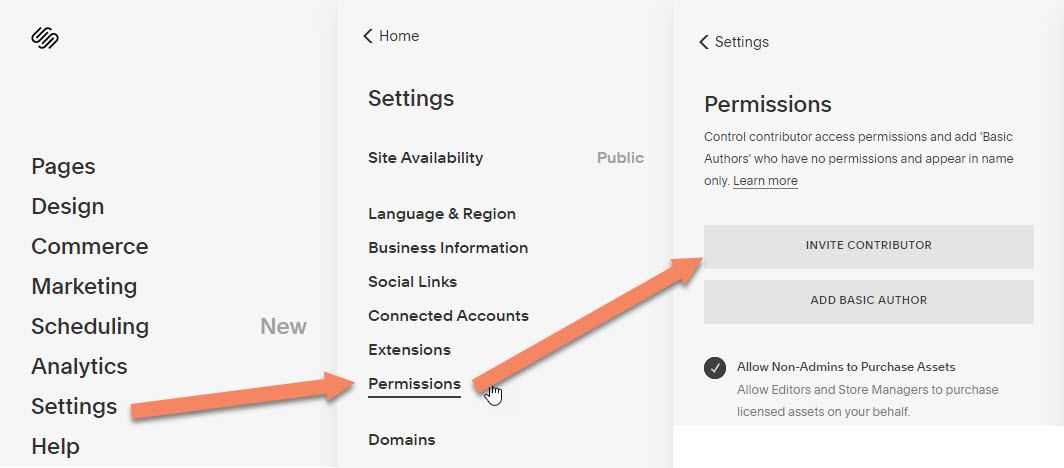 How To Add a Contributor User To Squarespace