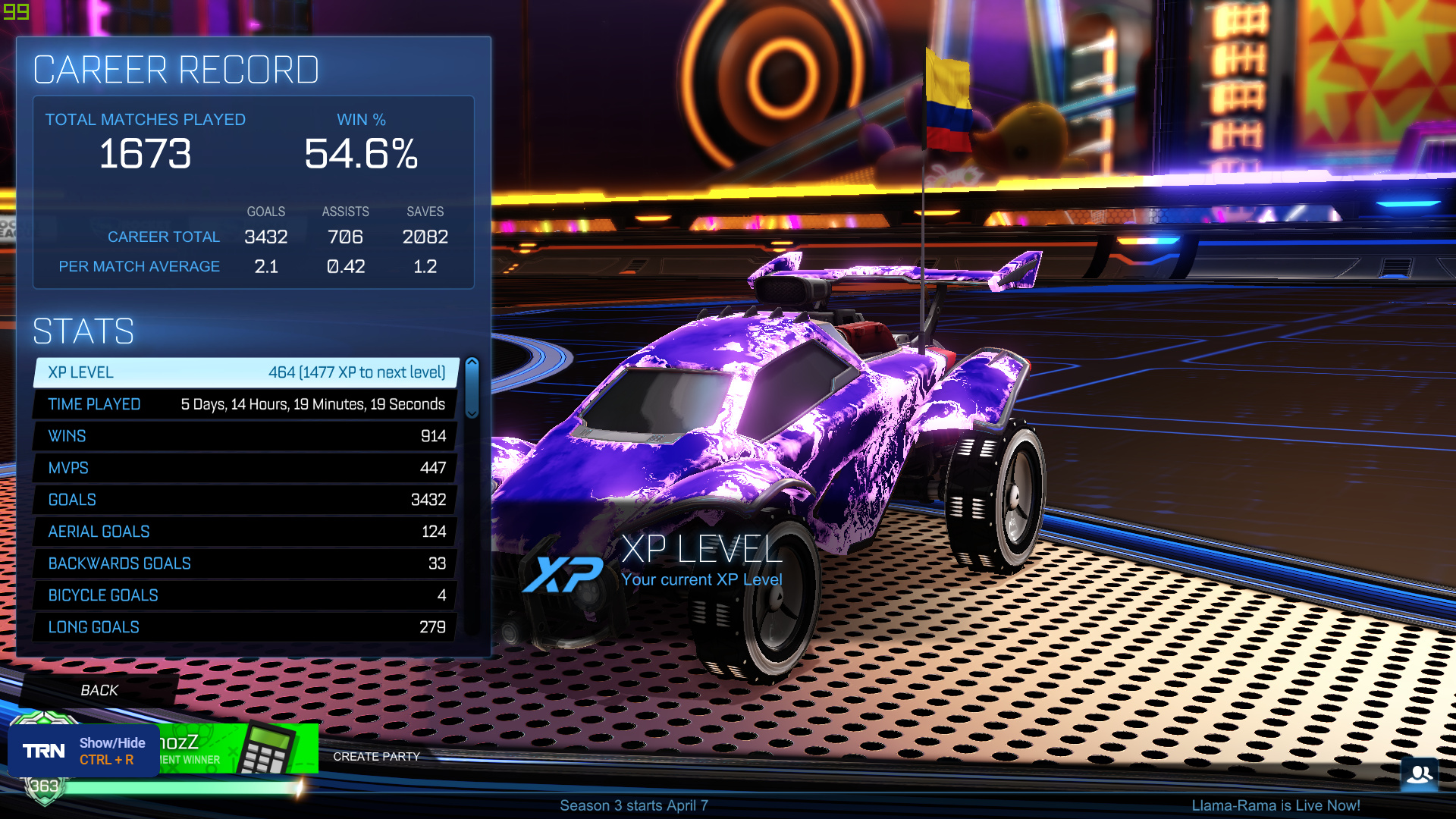 My stats doesnt update Rocket League Tracker App Tracker Network(04)