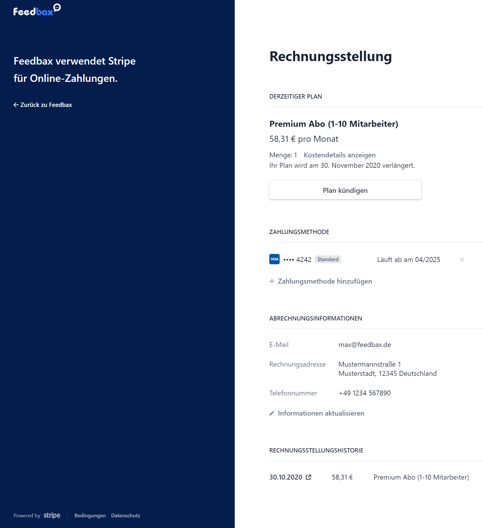 Was ist das Kundenportal? Feedbax.de