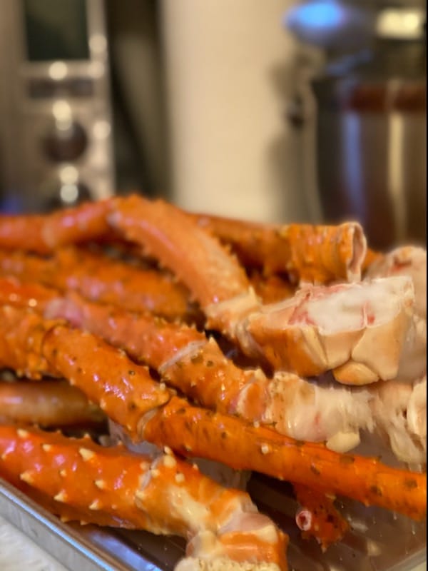 King Crab Legs Feeding Mr. Squeeze Big Green Egg Food & Recipe Blog