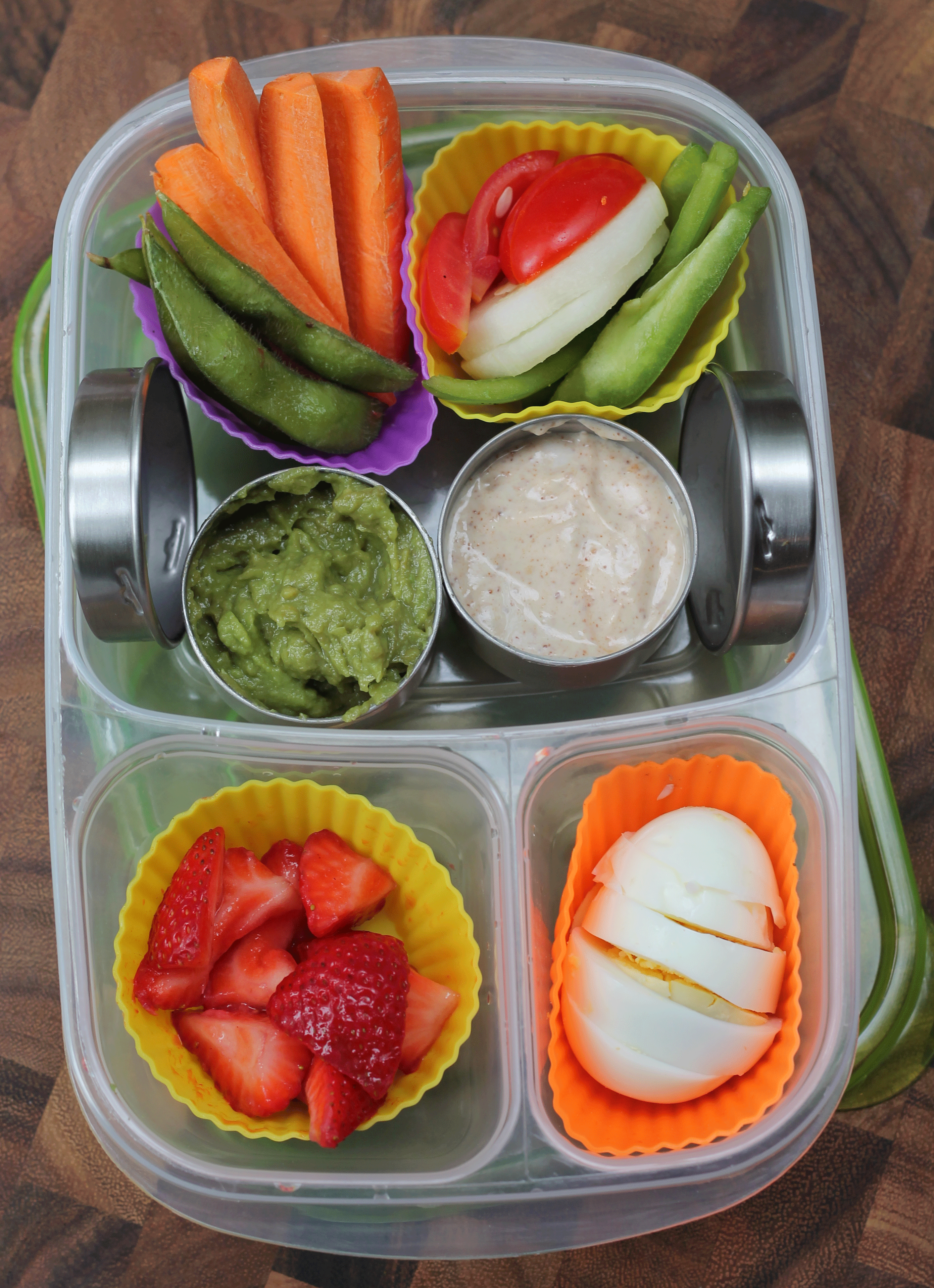 Back to School Lunch Ideas Veggie and Fruit Dipper Box. What kid doesn