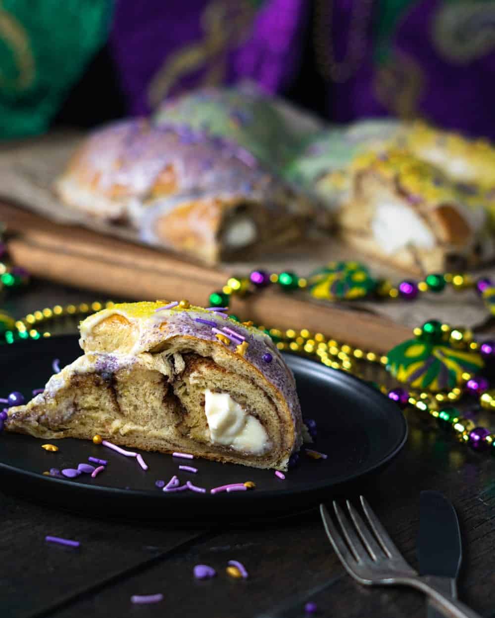 Cream Cheese Stuffed King Cake Feeding our Faces