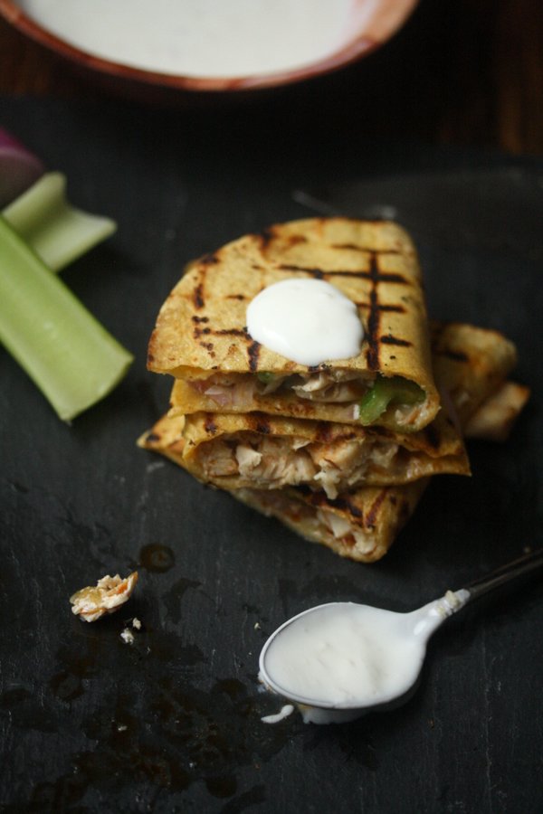 Easy Grilled Buffalo Chicken Quesadillas GlutenFree, Healthy Recipe