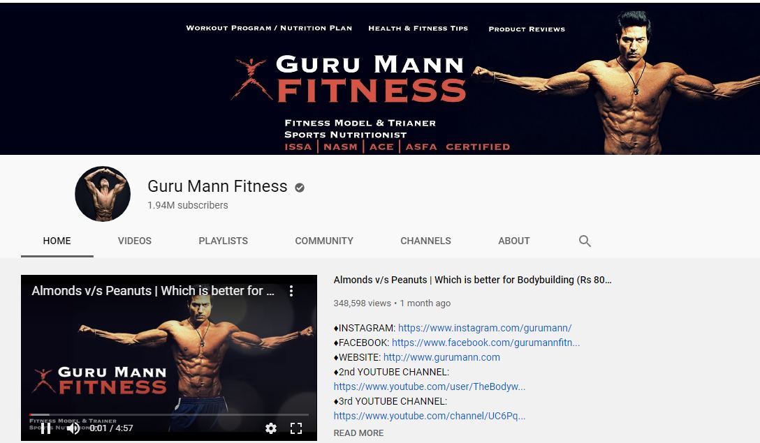 Top Fitness Channels on YouTube India You should Follow