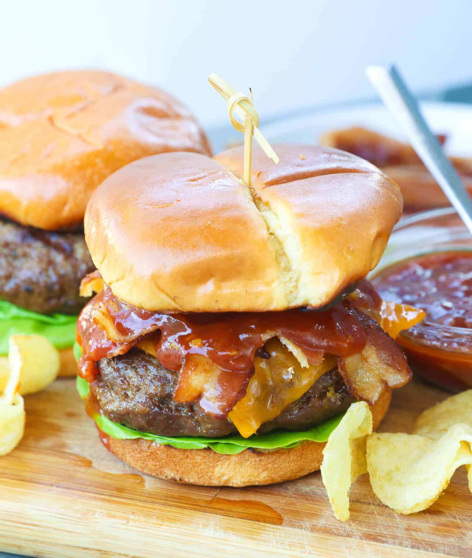 Grilled BBQ Bacon Burgers
