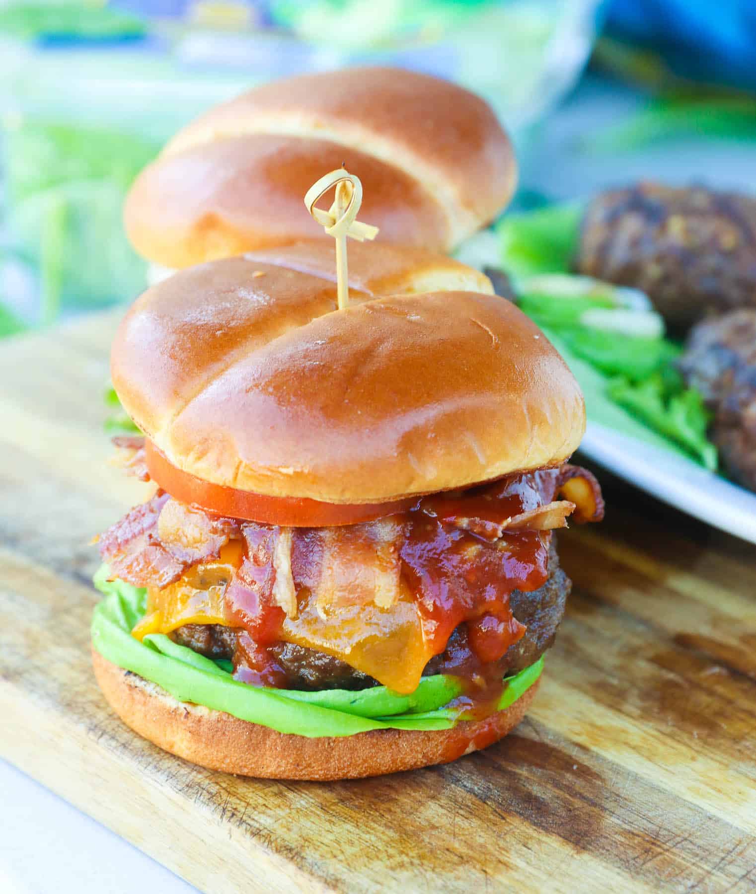 Grilled BBQ Bacon Burgers