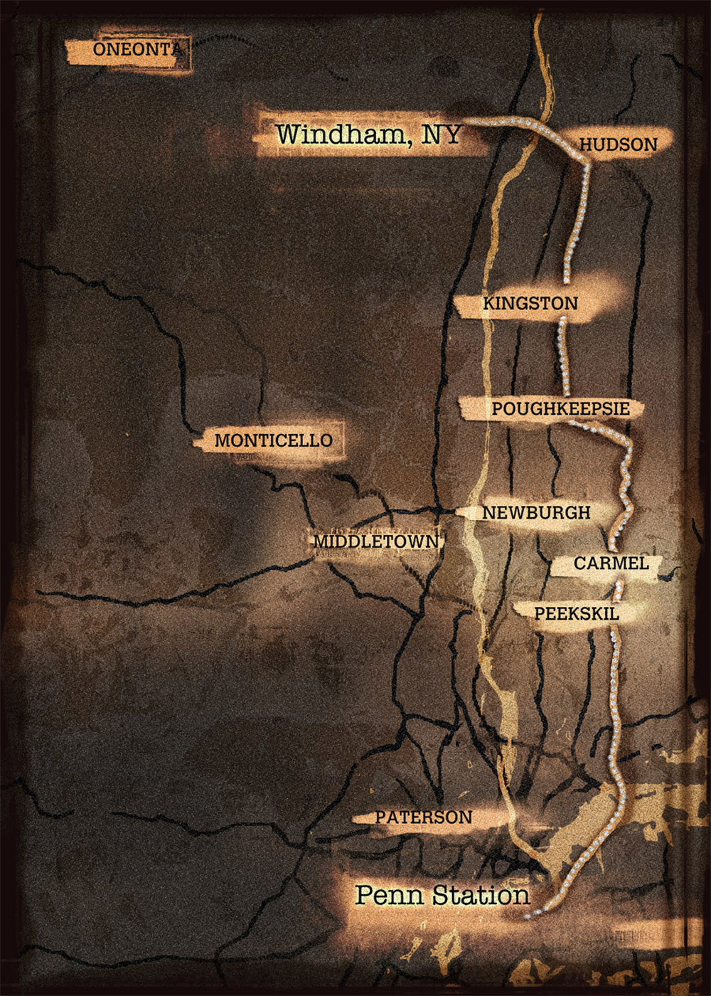 Post apocalyptic modern street map New York Feed the Multiverse
