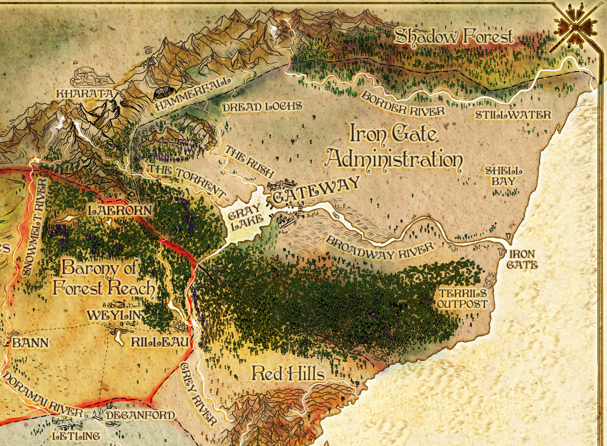 Triple Kingdom Iron Gate Administration old map Feed the Multiverse