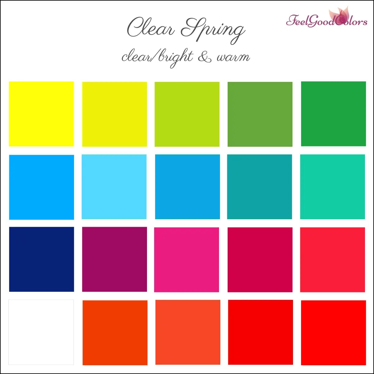 Clear Spring Color Palette Spring Color Analysis Are You A Spring
