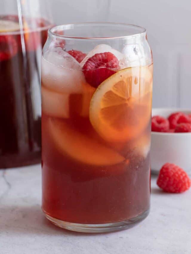 Quick Raspberry Iced Tea Recipe FeelGoodFoodie