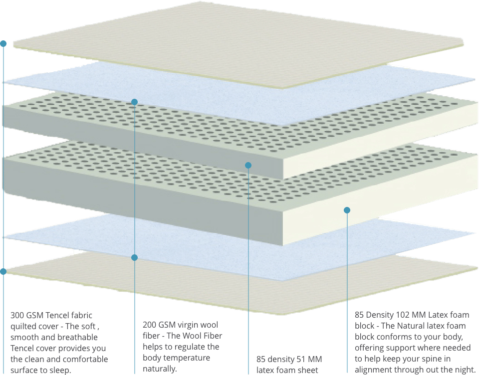 Feelgood Nature Pure Natural Latex Foam Mattress