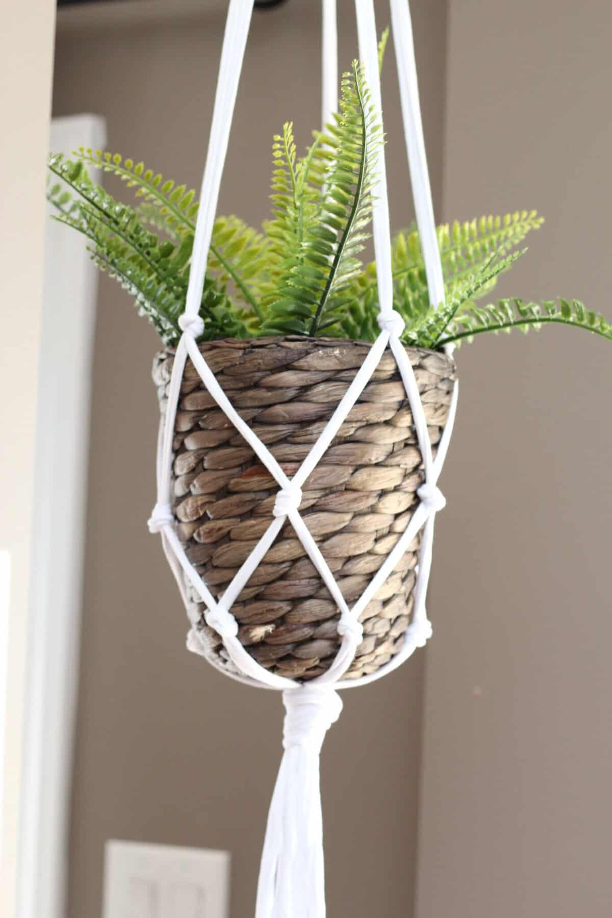 5 Minute Macrame Plant Hanger DIY Tutorial Feeling Nifty