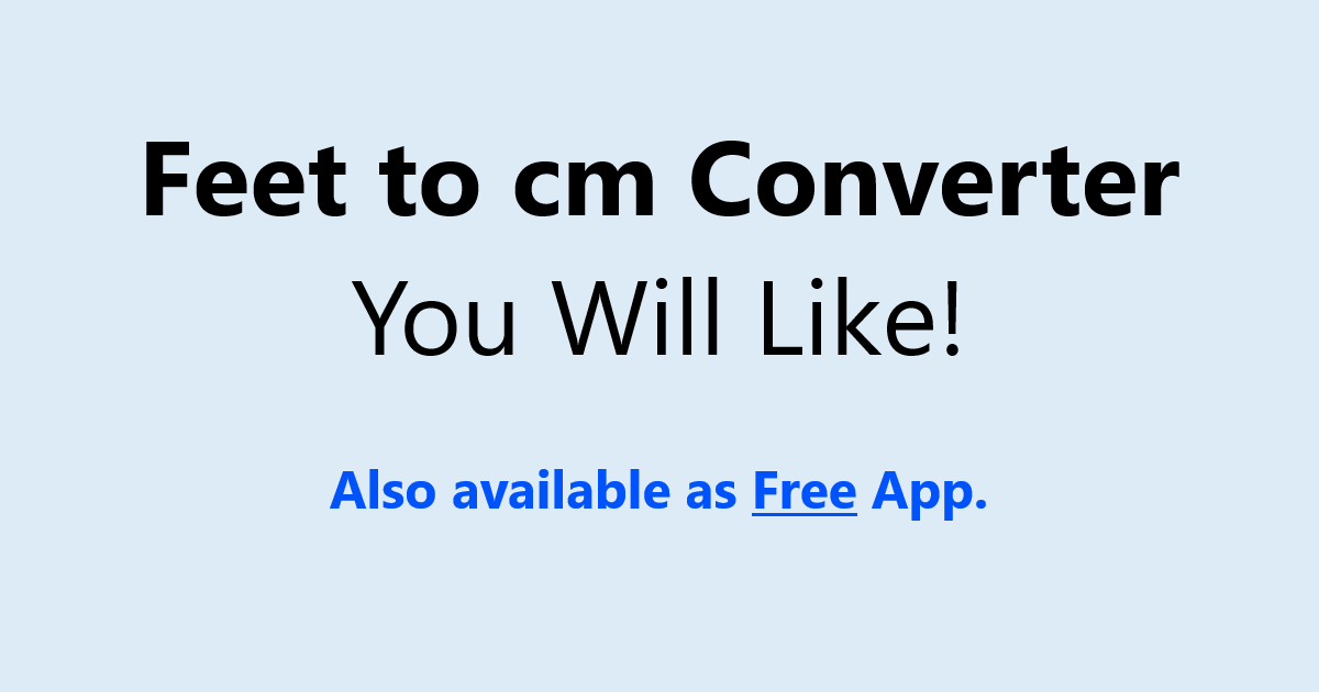 How to Convert Feet to cm the Easy Way