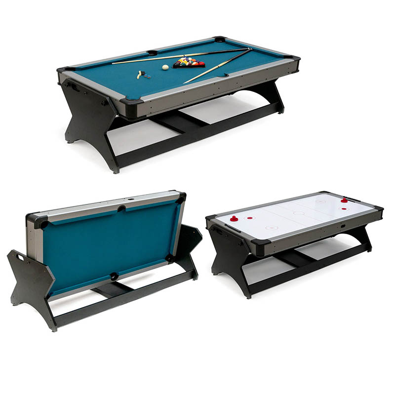 2 in 1 rotating billiard pool table with air hockey table 7ft FEITE
