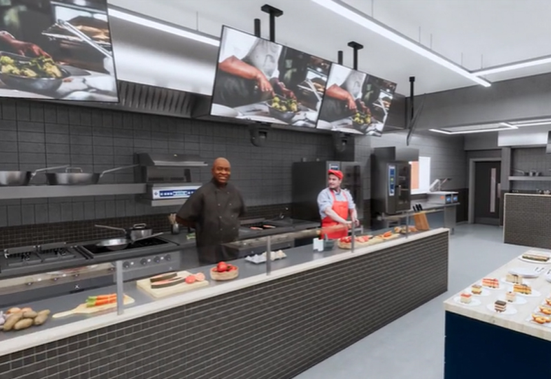 FIRST LOOK A CGI peek at Compass Group's flagship kitchen training and