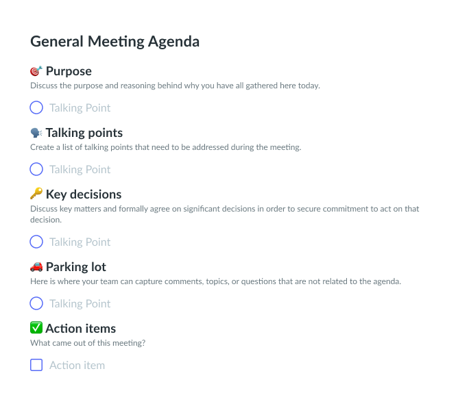 General Meeting Agenda Template Fellow.app