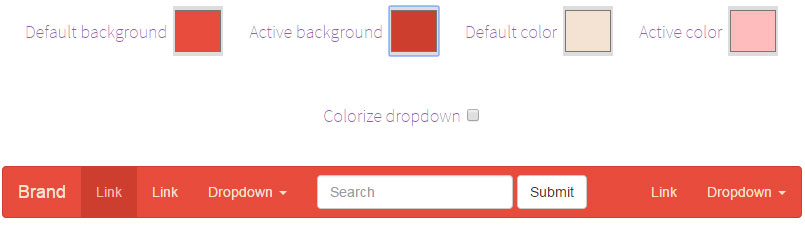 To change navbar color in Twitter Bootstrap 3
