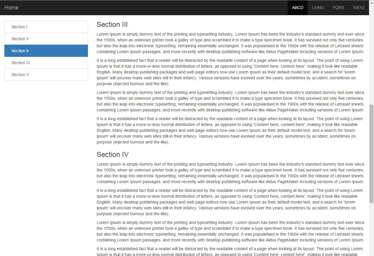 Bootstrap 3 sidebar nav fixed responsive affix full example