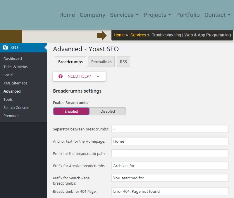 Custom Breadcrumb Navigation using Yoast SEO Plugin