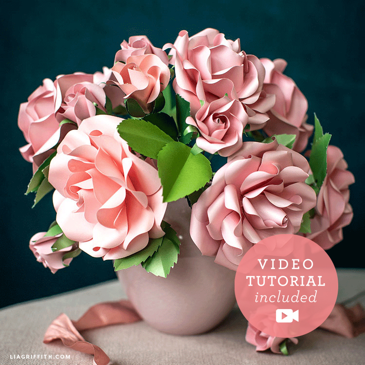 Paper Rose Frosted Paper Flower Kit by Lia Griffith Shop Lia Griffith