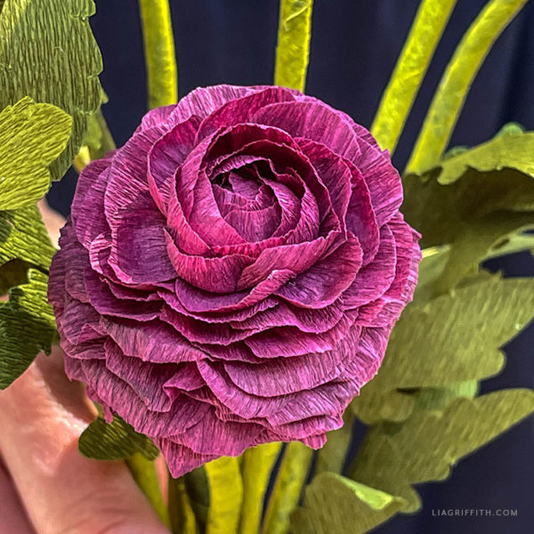 Crepe Paper Ranunculus Commercial Use Pattern Felt Paper Scissors