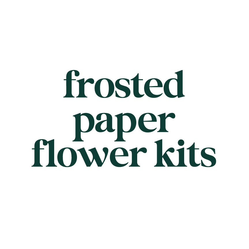 Frosted Paper Flower Kits by designer Lia Griffith. Felt Paper Scissors