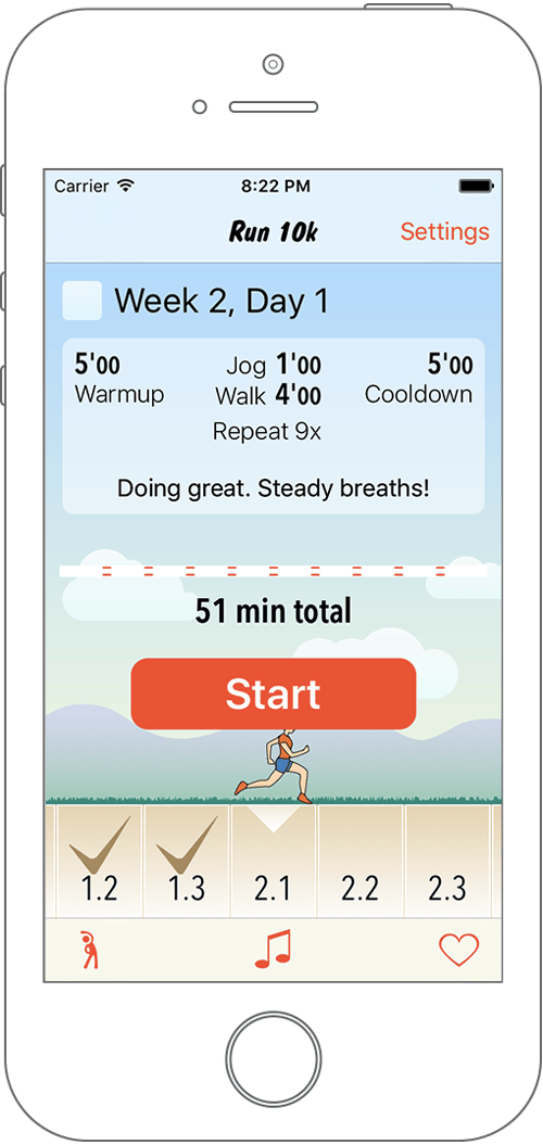 Run 10k for iPhone