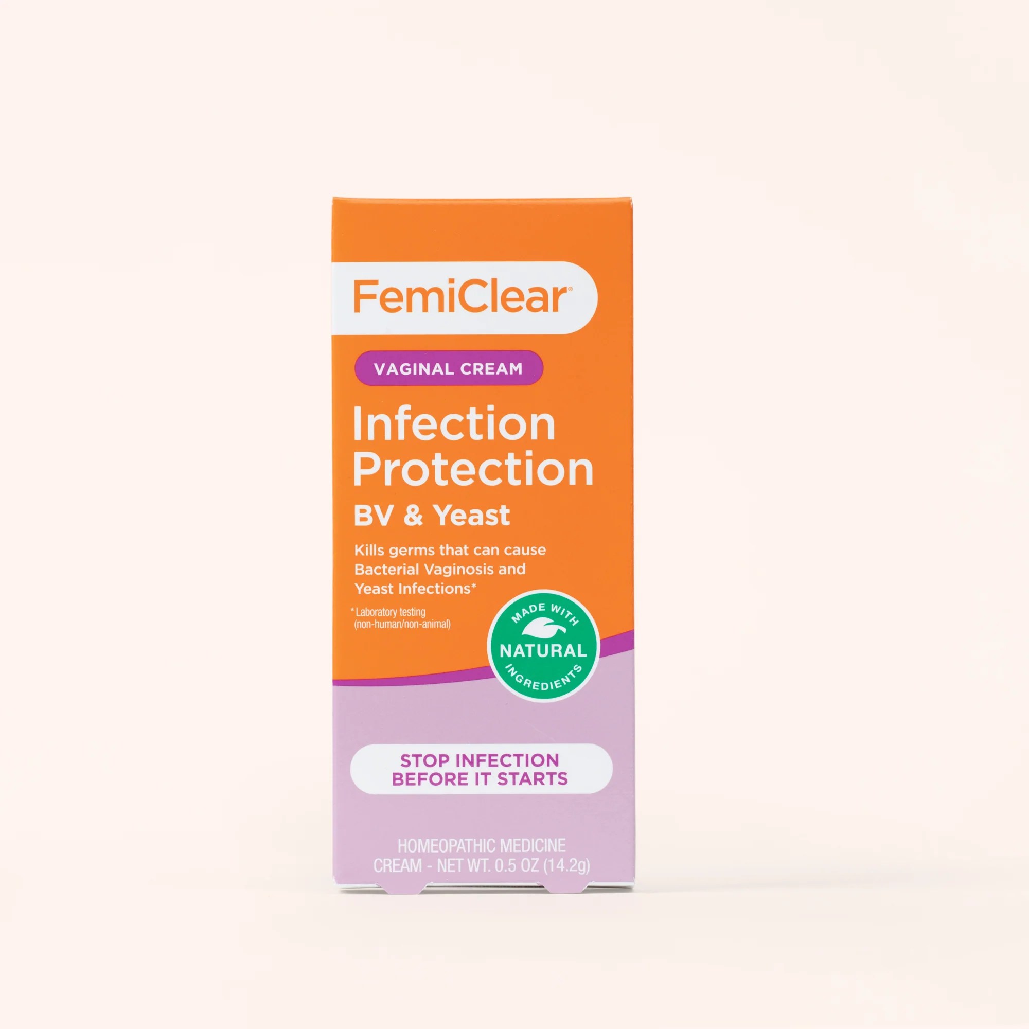 BV & Yeast Infection Protection Vaginal Cream FemiClear