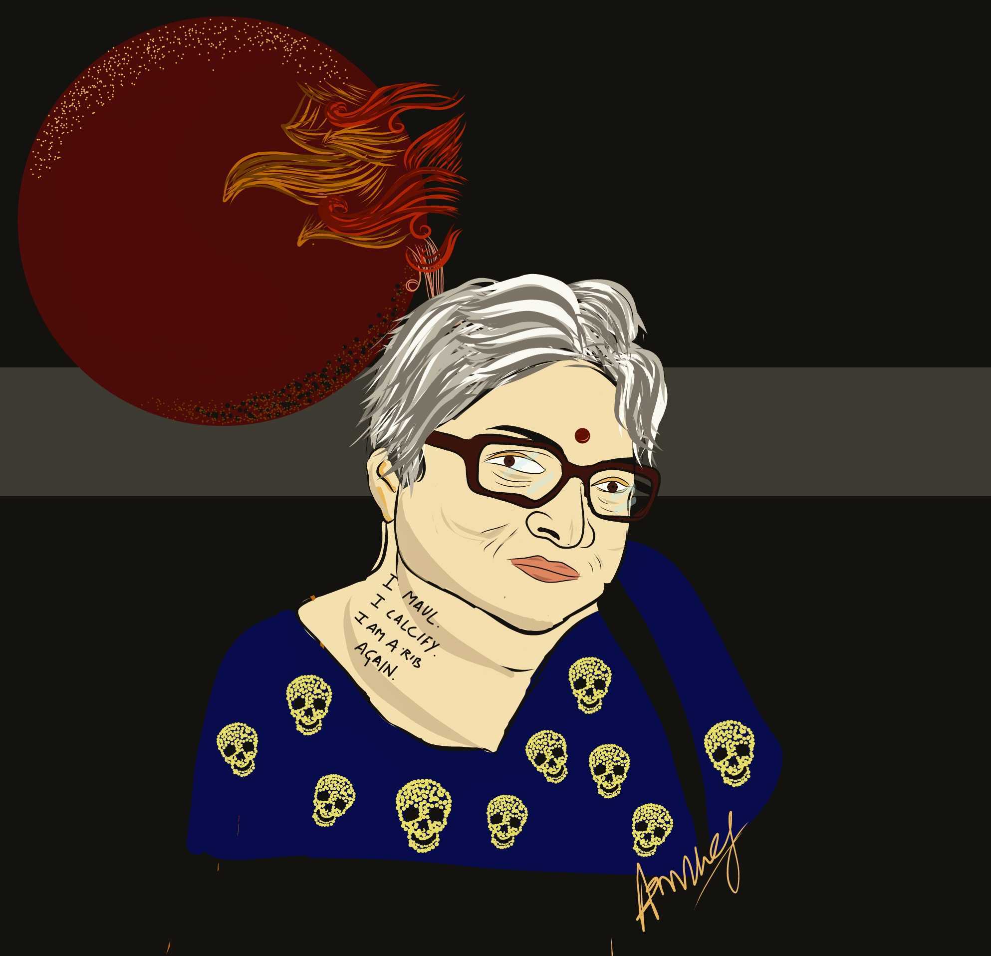 Eunice De Souza The Poet Donning A ‘Necklace Made Of Skulls’
