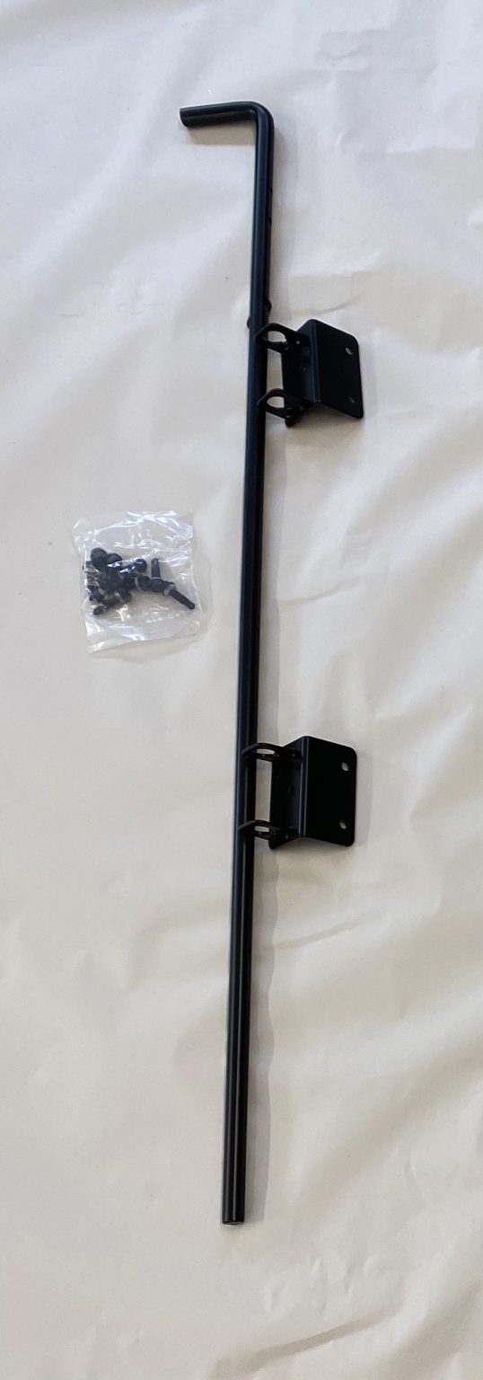 Gate Anchor, 36" Drop Rod, Stainless Steel, Black