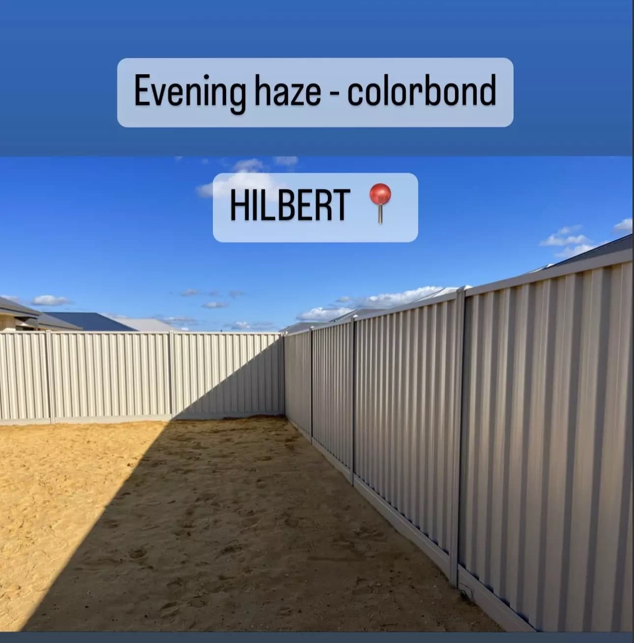 Colorbond Installation Fence Section 2.1mH Cost Per meter