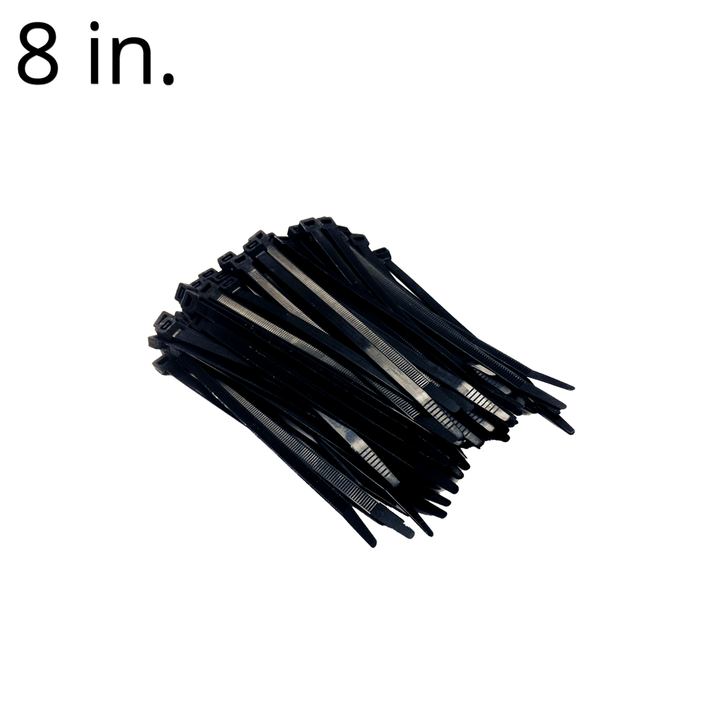 8inch Zip Ties 100 Count, 125lb Test, UV Resistant for Outdoor Use