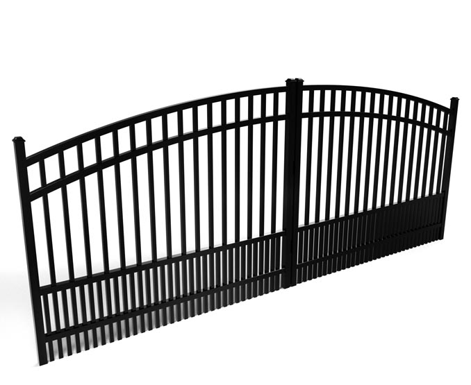 Novament White Picket Fence Driveway Gate