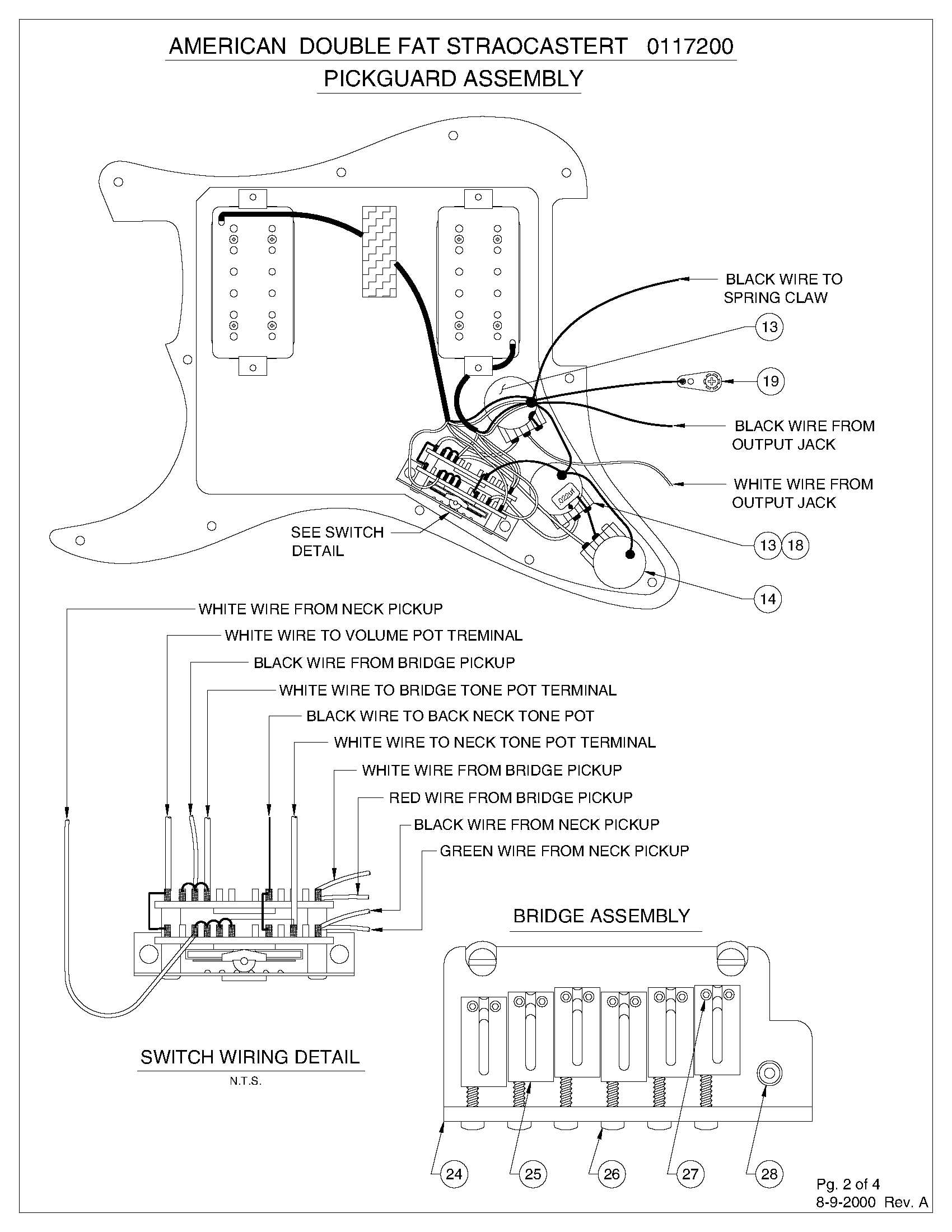American Double Fat Stratocaster Wiring Diagram 0117200