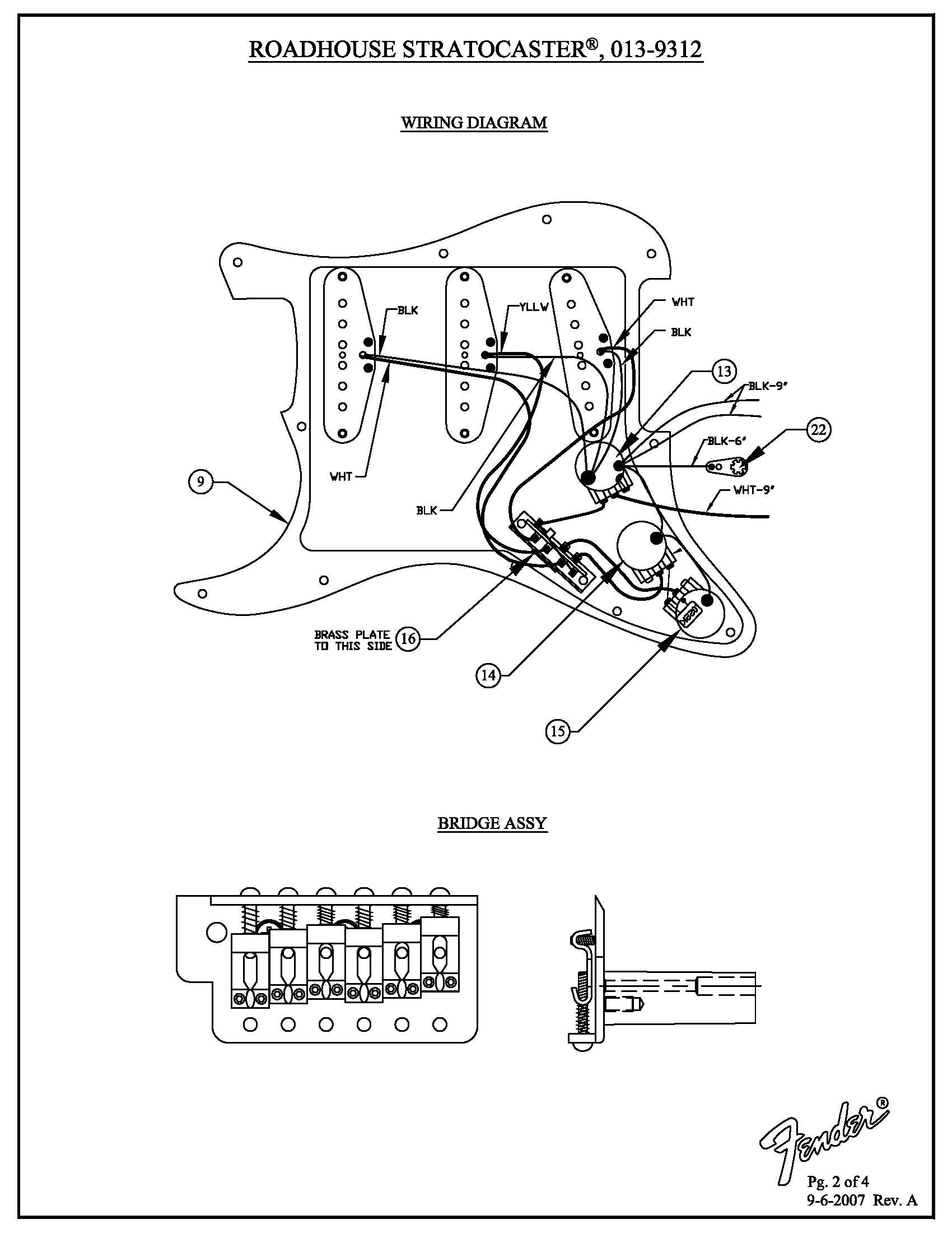 Deluxe Roadhouse Stratocaster Wiring Diagram 0139312