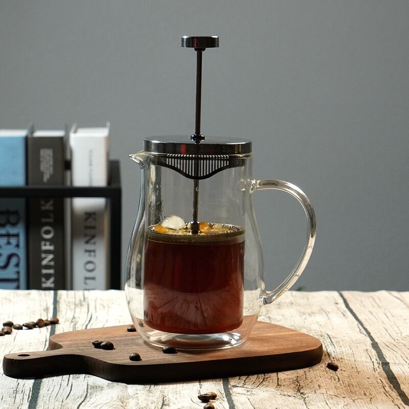double wall GLASS french press