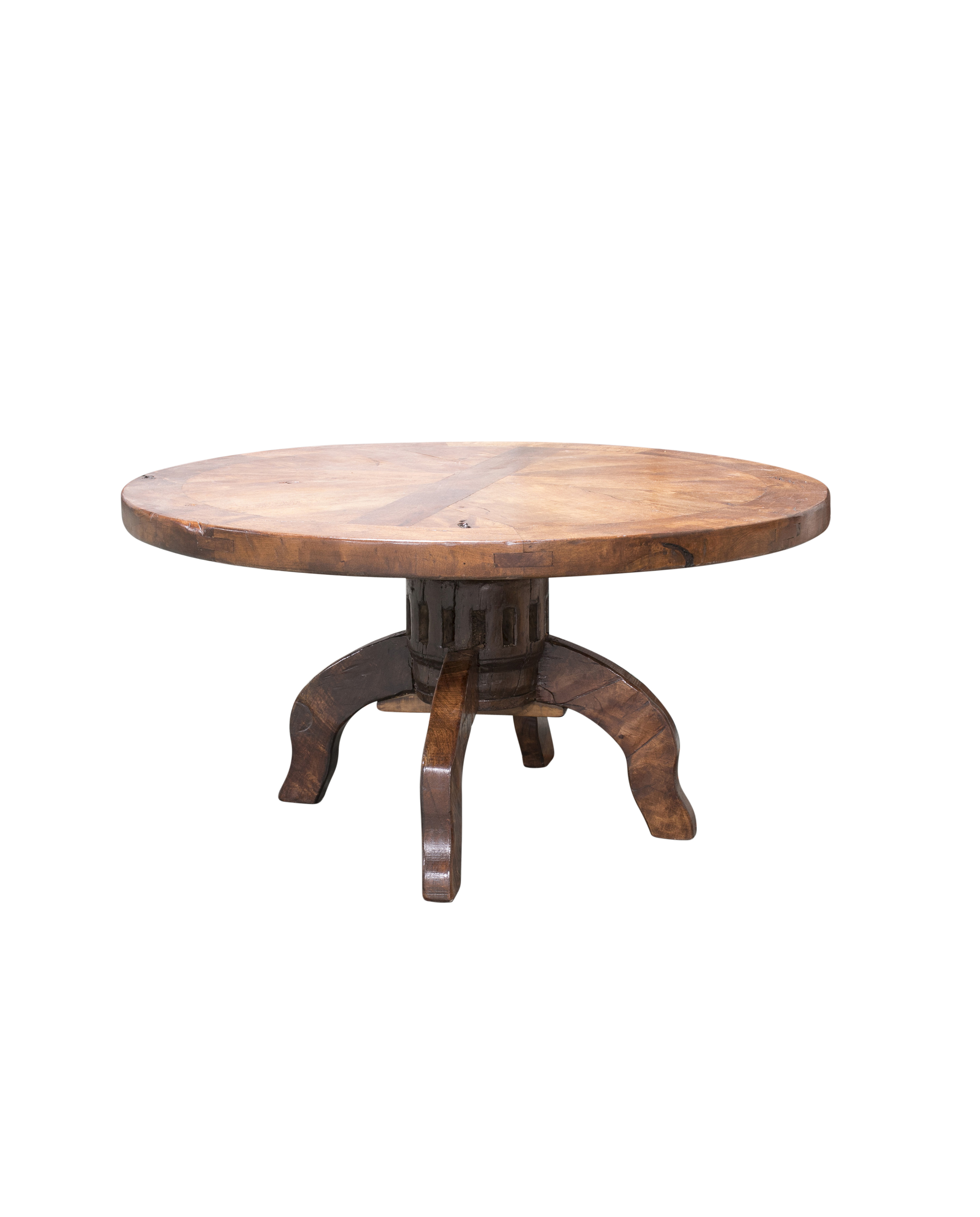 Holden Wagon Wheel Dining Table Luxury Rustic Furniture