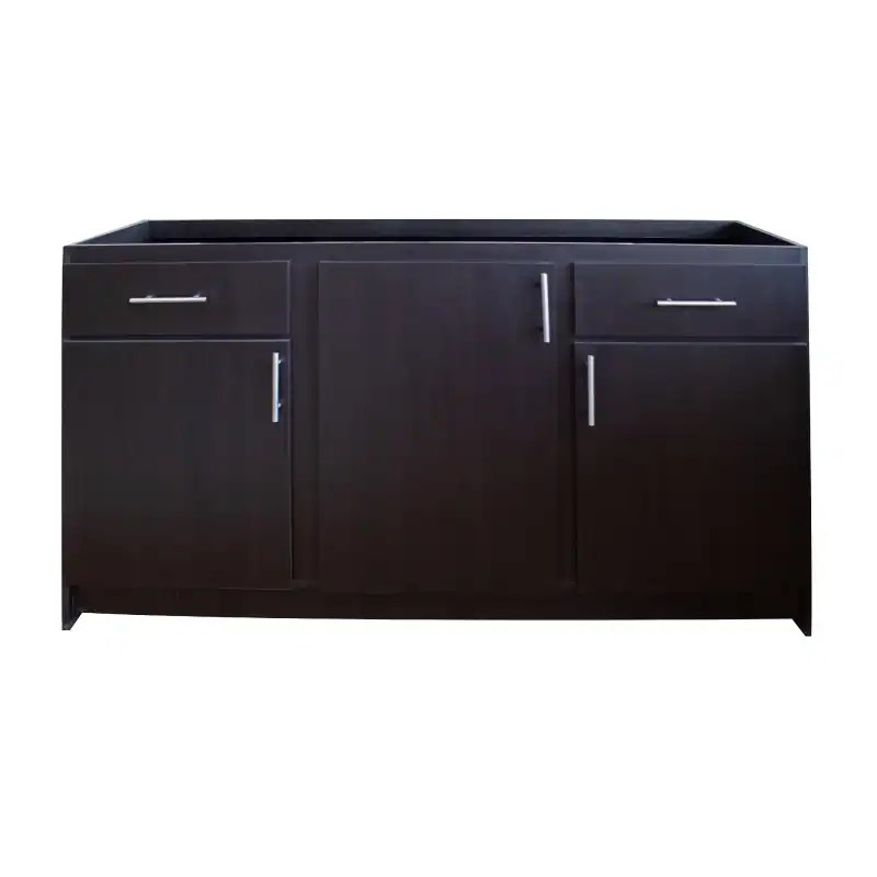 Mueble Fregadero Melamina Wengue 3 Puerta 2 Gavetas 150x87x50cm Ferconce