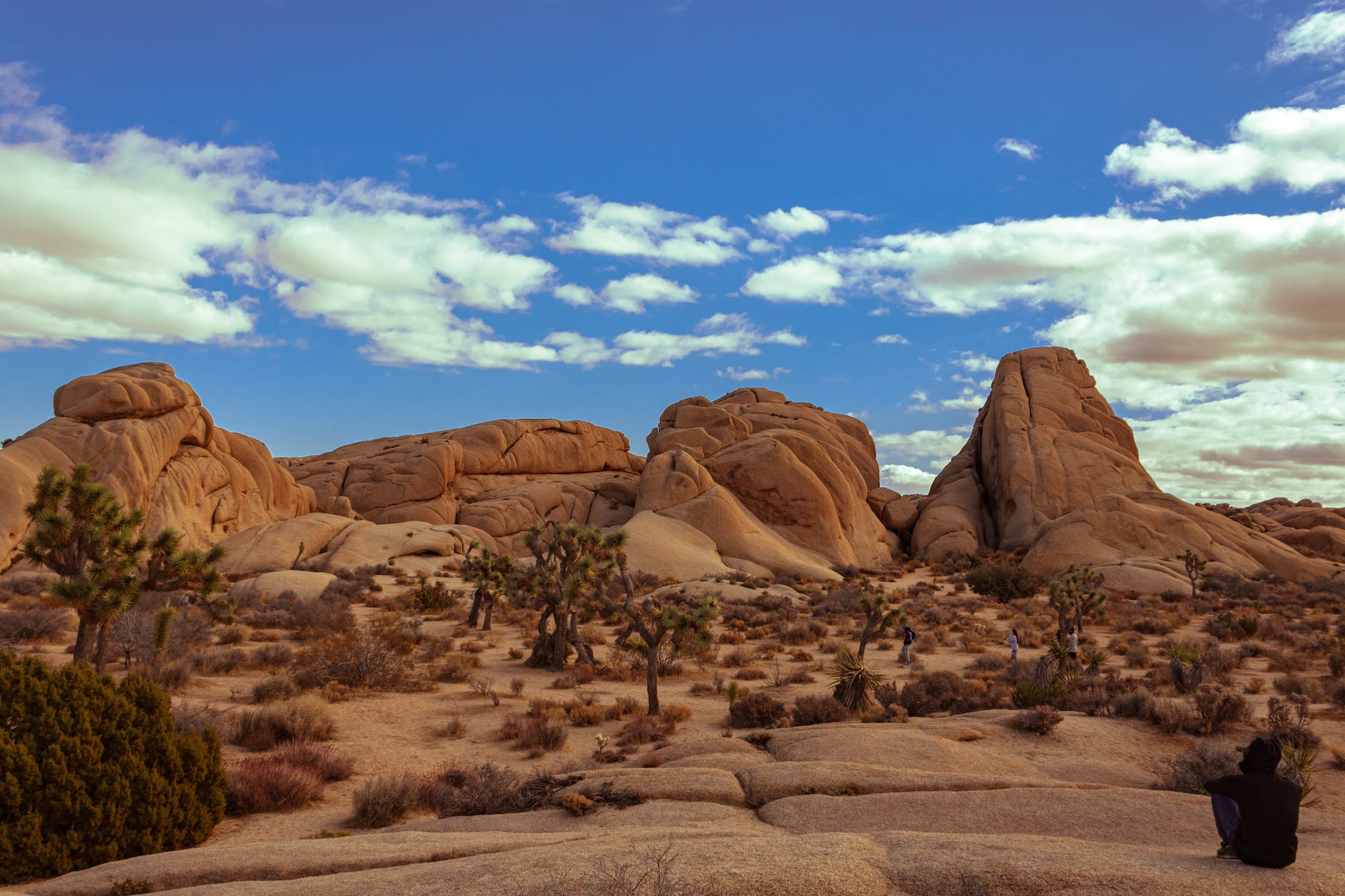 incredible brown rock formations under blue sky