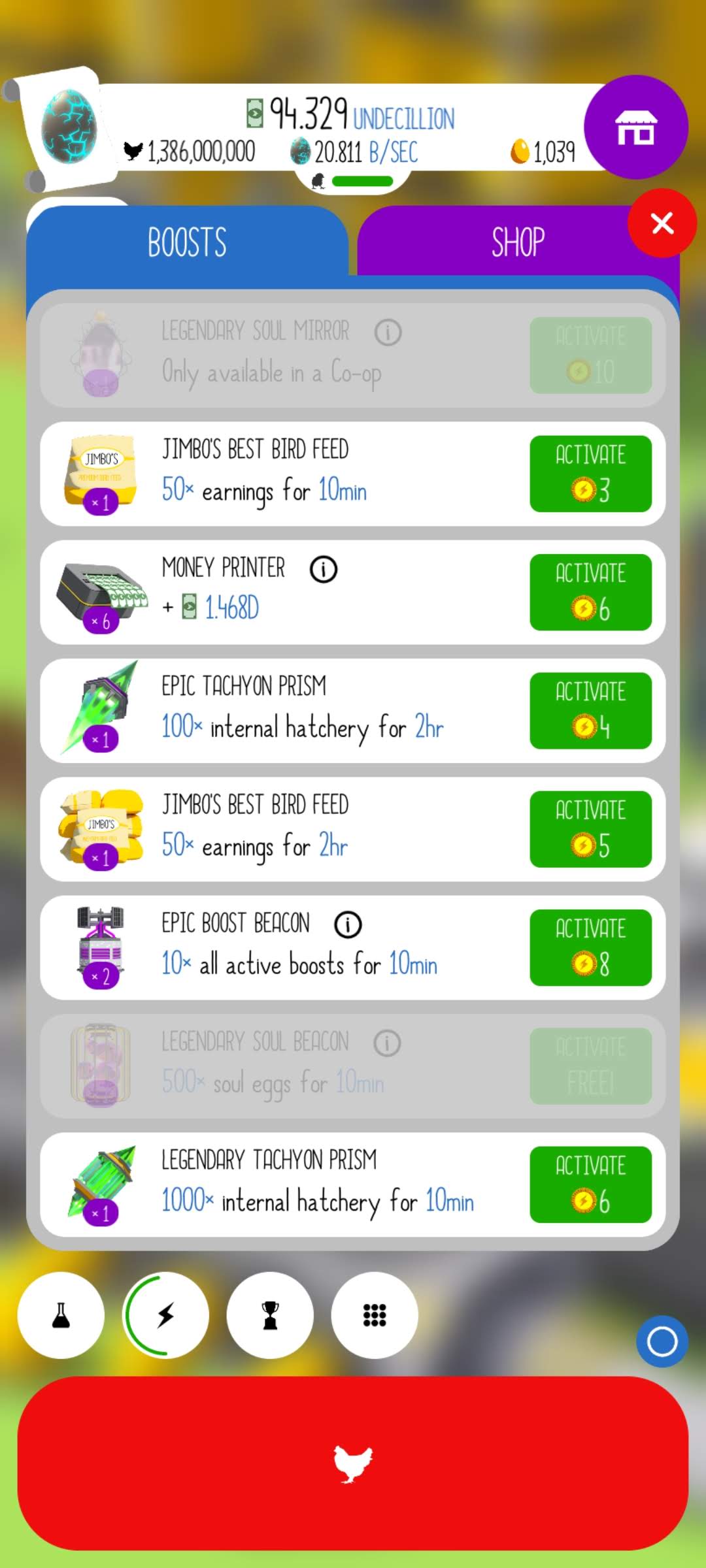 These bugs will probably never be fixed in Egg Inc
