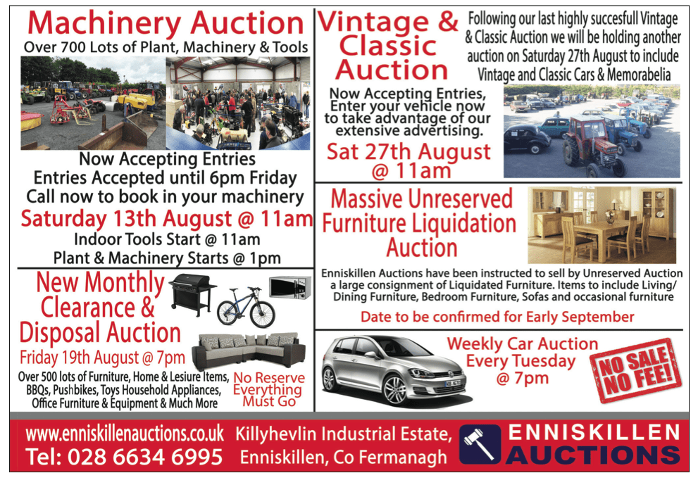 Enniskillen auctions Specialist Car and Vehicle