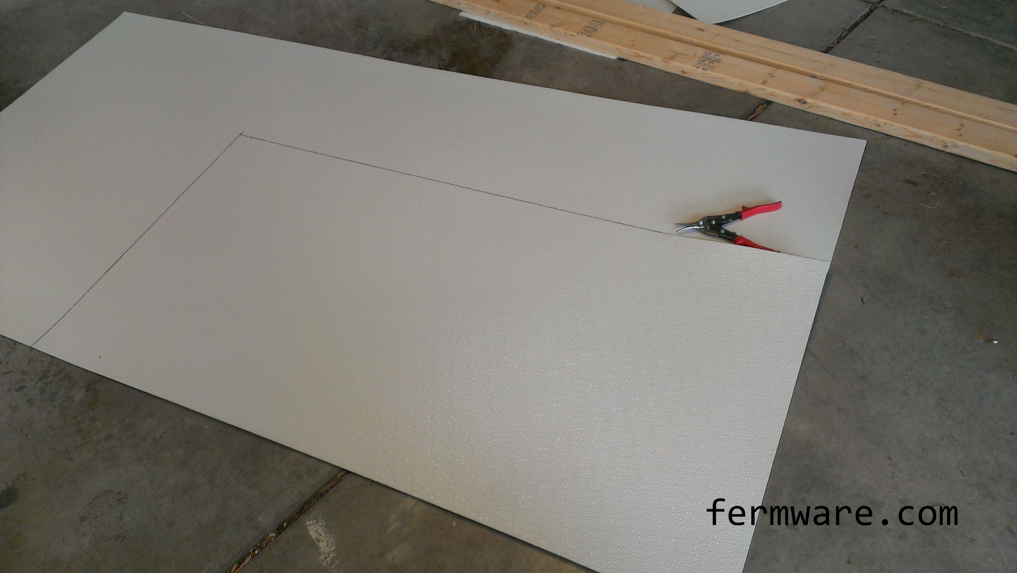 lines laid out on FRP